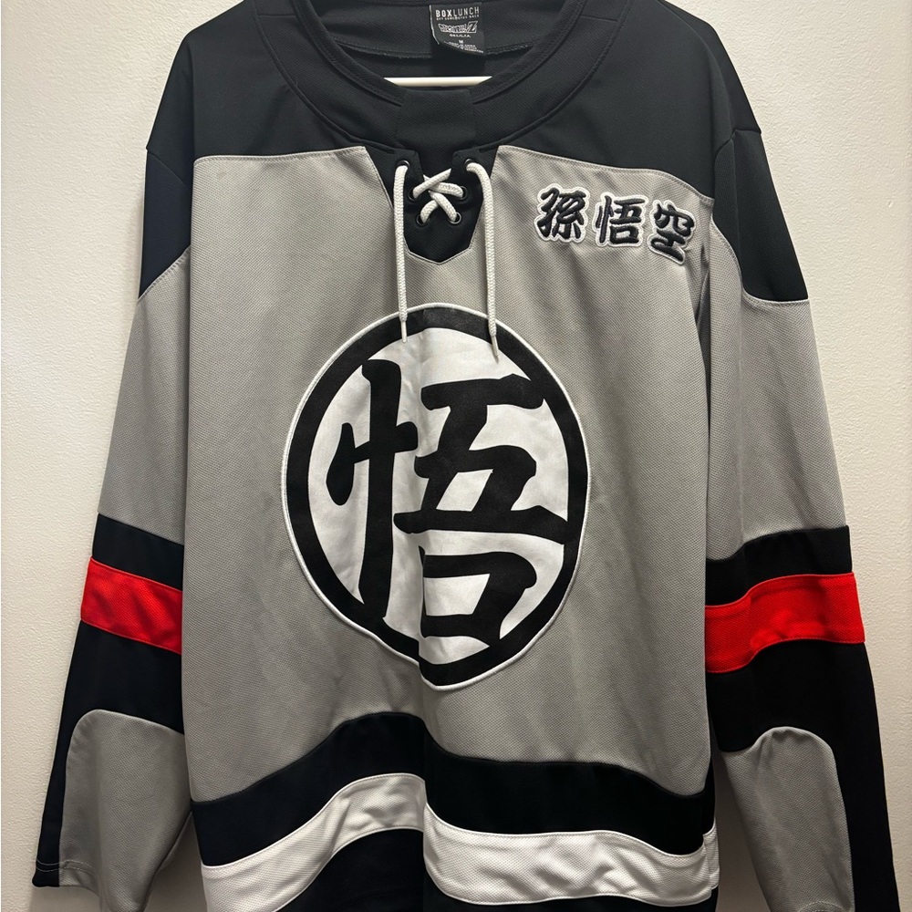 Anime Gray and Black Men Shirt